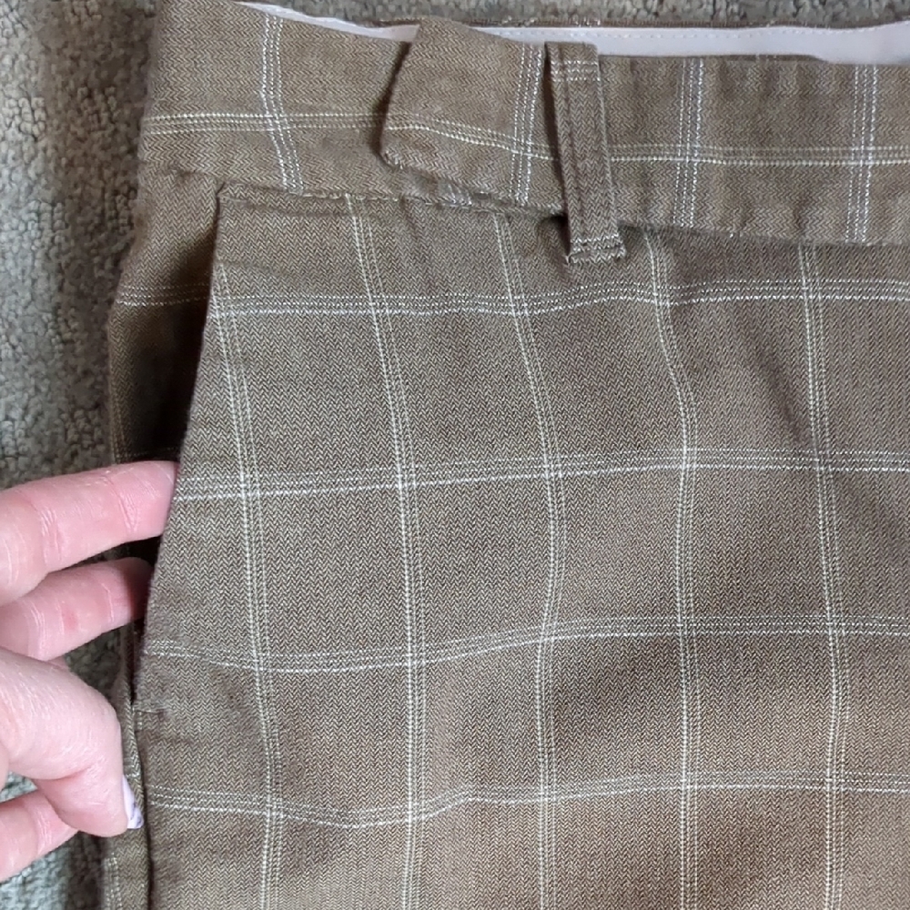 Tan Plaid Trousers - Picture 6 of 10